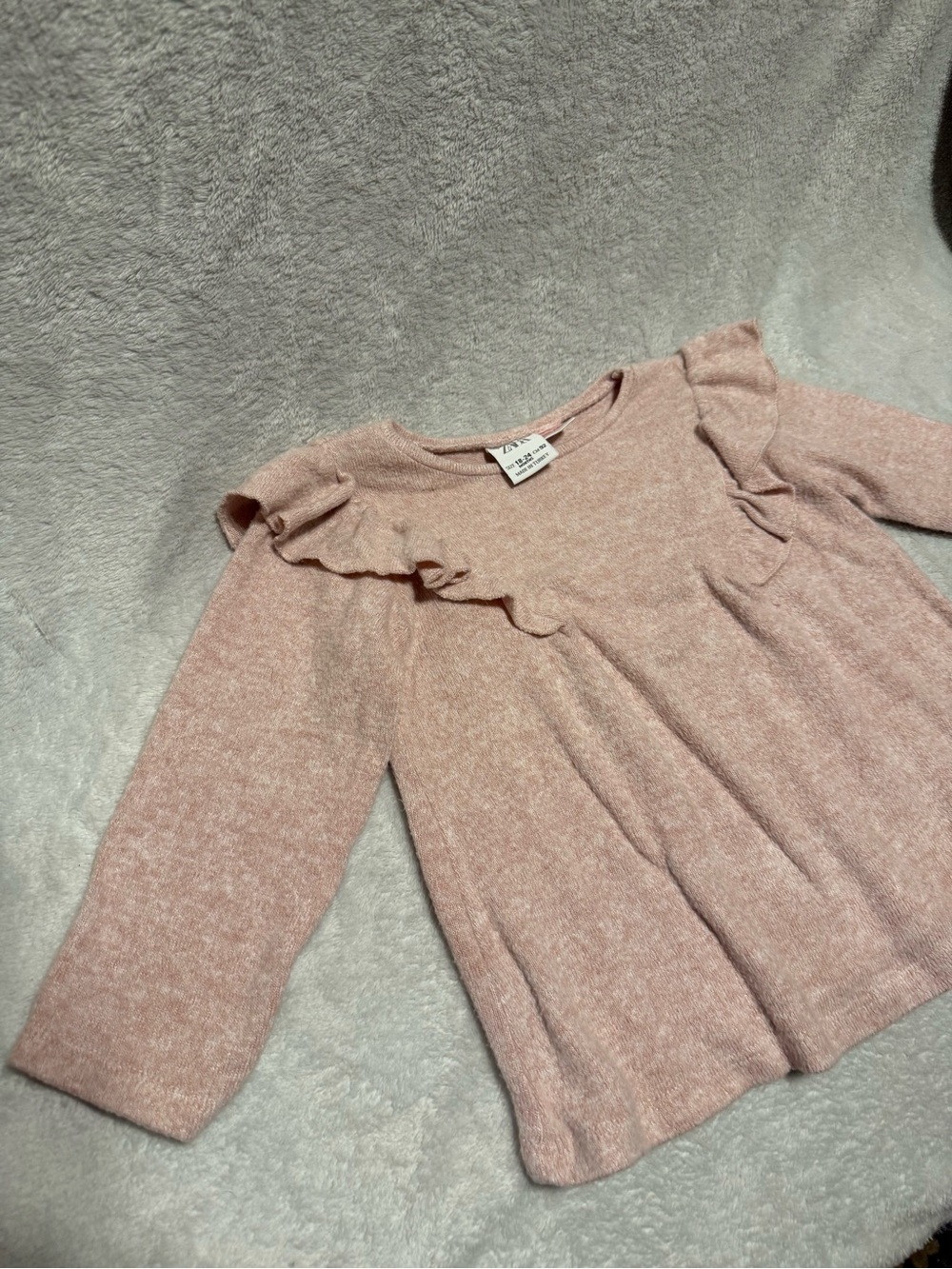 Pink Ruffle ZARA Sweater